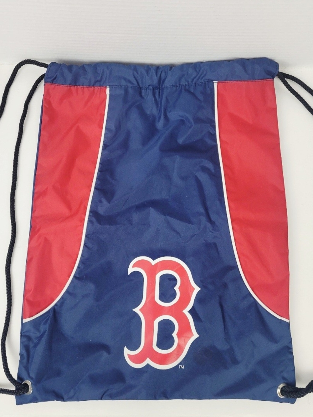 Boston Red Sox Drawstring Backpack~MLB Genuine Merchandise~Blue Red 17.5×13.25